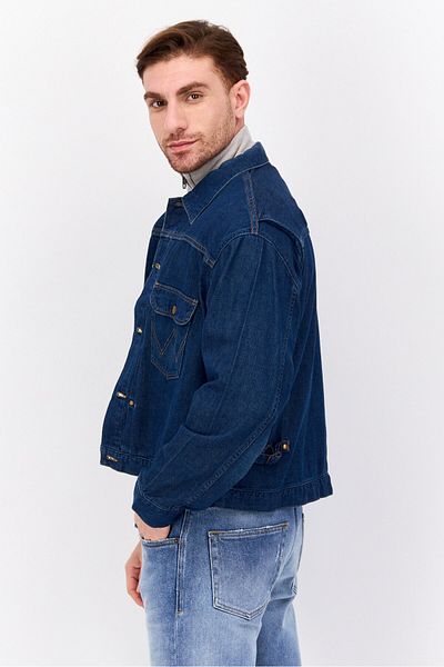 WRANGLER Men Washed Denim Jacket, Blue