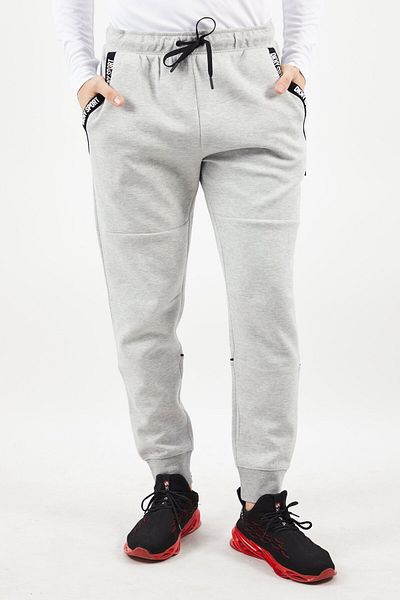 DKNY Sport Men Sportswear Fit Drawstring Textured Sweatpants, Heather Grey