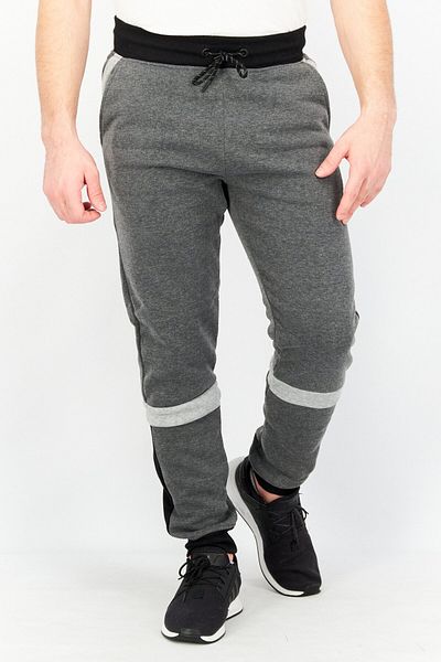 Modern Culture Men Regular Fit Drawstring Fleece Jogger Pants, Charcoal Heather