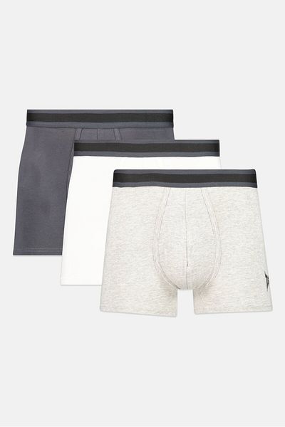 Tapout Men 3 Pack Brand Logo Boxer Brief, Navy Blue
