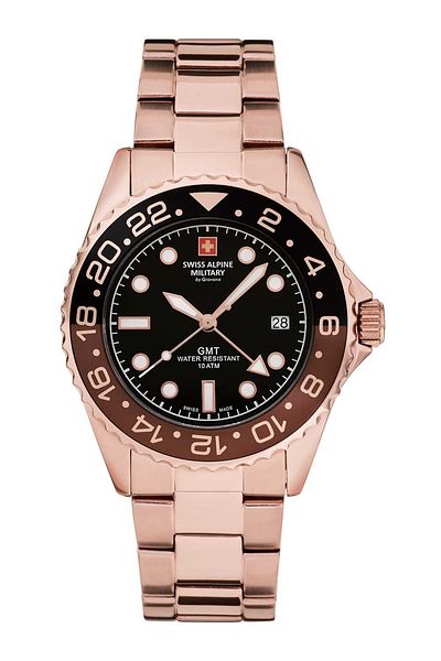 Swiss Alpine Military Mens Watch 7052.1164, Quartz, 42mm, 10atm