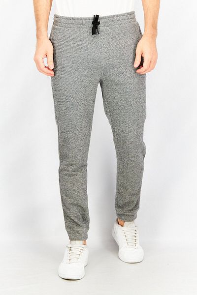 90 Degree By Reflex Men Sportswear Fit Textured Sweatpants, Grey