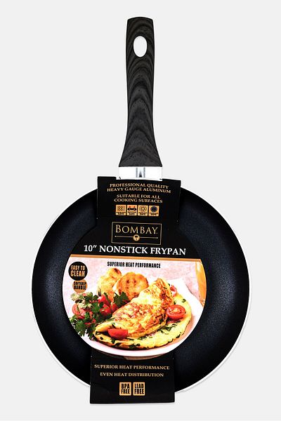 Bombay Aluminum Non-stick Fry Pan 27 Cm, Black