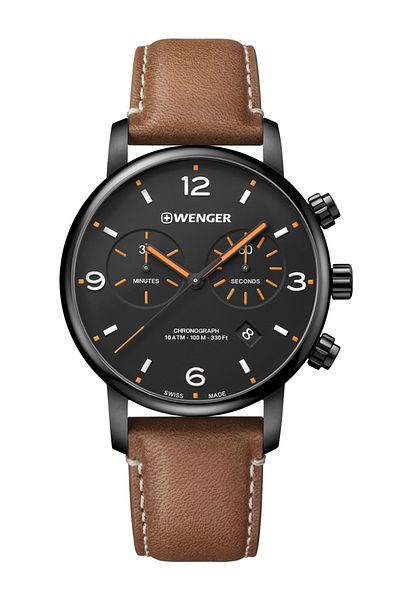 Wenger Mens Watch 01.1743.113, Quartz, 44mm, 10atm