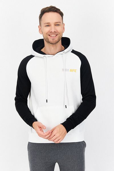 UFC Men Sportswear Fit Long Sleeves Running Sweatshirt, White