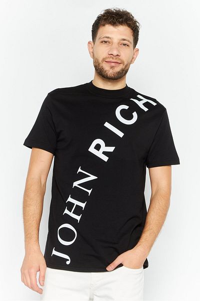 John Richmond Men Crew Neck Short Sleeves Printed T-shirt, White
