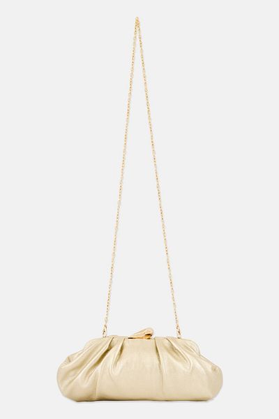 Urban Expressions Women Solid Cross Body Bag 26 L x 15 H x 1 W cm, Gold