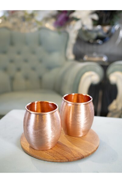 Bakır Concept Bakır Kupa Bardak Tombul Kokteyl Mat Bakır Renk (Kalaysız)