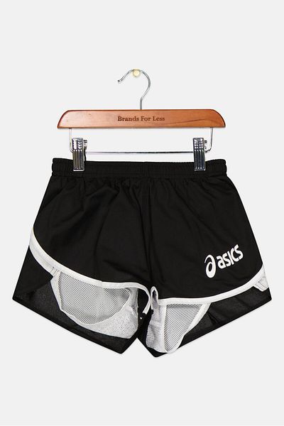 Asics شورت تدريب للبنات الصغار، أسود