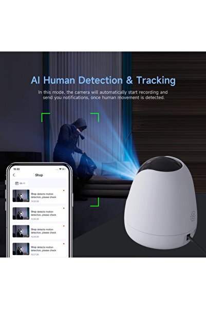 Tenda CP3 Pro 2K 360° Pan-Tilt Indoor WiFi Security Camera