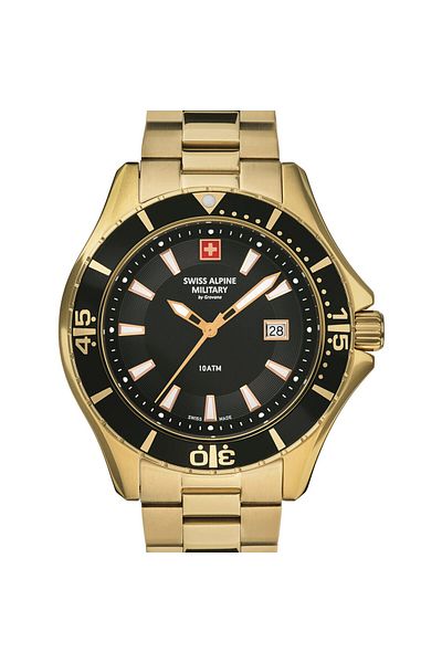 Swiss Alpine Military Mens Watch 7040.1117, Quartz, 45mm, 10atm