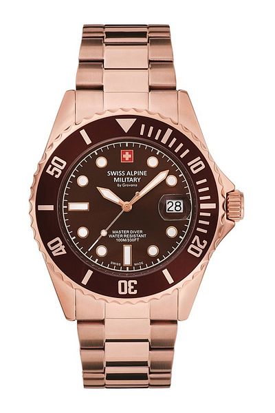 Swiss Alpine Military Mens Watch Swiss Military 7053.1166, Quartz, 42mm, 10atm
