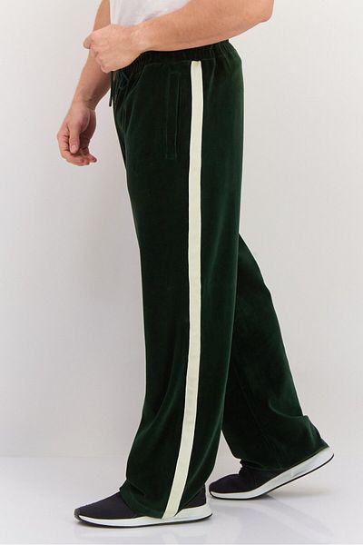 Gant Men Regular Fit Velour Straight Leg Pants, Storm Green
