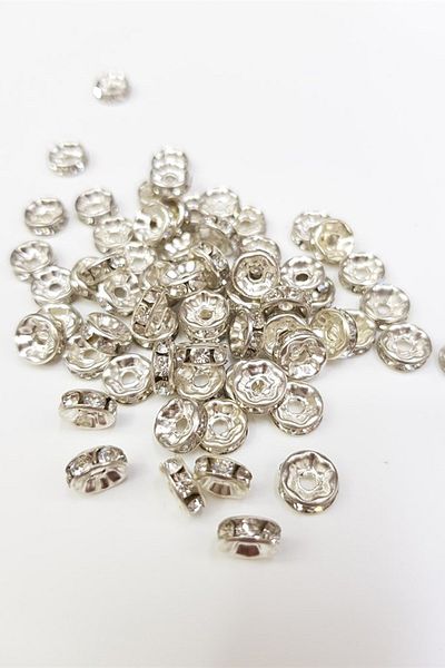 Hayalperest boncuk Ασημένια ροδέλα 8 mm - 10 τεμάχια