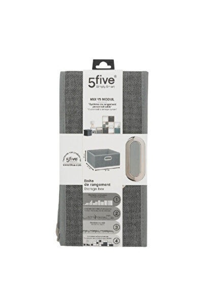 Five Simply Smart Polypropylene and Metal Foldable Storage Box 31 x 15cm