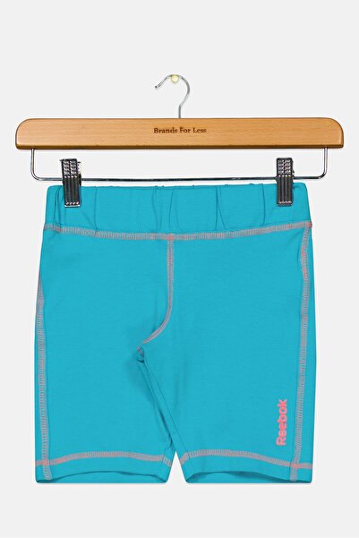 Reebok Kids Girl Sportswear Fit Training Shorts, Aqua Blue