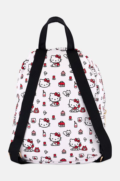Hello Kitty Kids Girl Allover Print Mini Backpack 26 H x 20 L x 7 W cm, White Combo