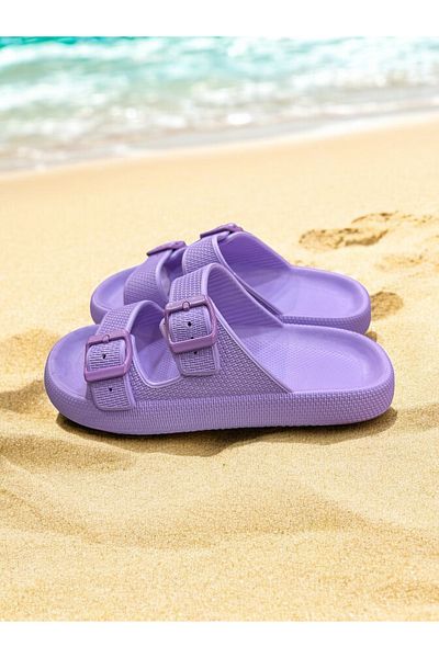 SHOUGO Femei Plajă Piscina Mare Zilnic acasă-baie-talpă anti-alunecare Papuci cu cataramă dublă