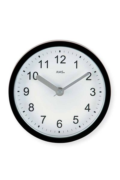 AMS Wall Clock 5928, Quartz, White, Analogue, Modern