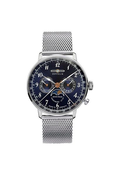 Zeppelin Mens Watch 7036m-3, Quartz, 40mm, 3atm