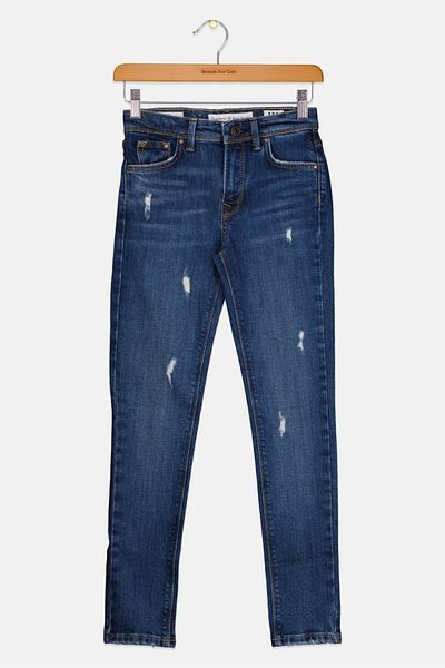 Pepe Jeans بنطلون جينز مطاطي بقصّة عادية للأولاد من Kids Boys، باللون الأزرق