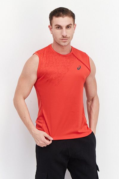 Asics Men Sportswear Fit Training Vest, Red