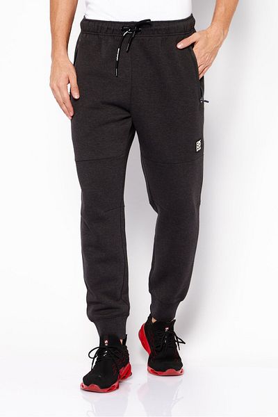 DKNY Sport Men Sportswear Fit Brand Logo Training Jogger Pant, Dark Heather Grey