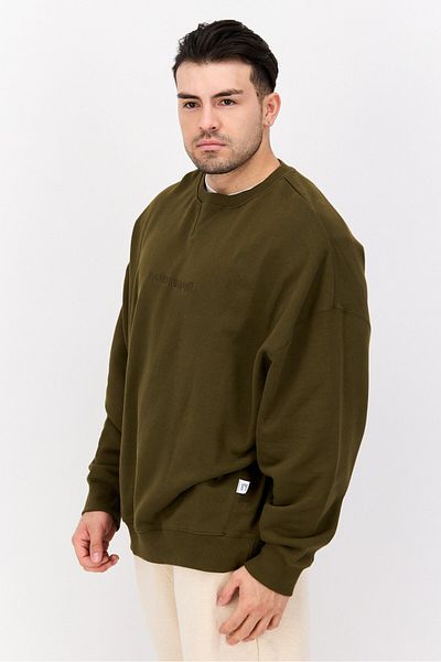 Puma Men Sportswear Fit Long Sleeves Sweatshirt, Olive