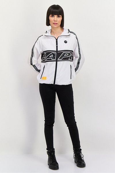 Aape By A Bathing Ape Women Graphic Print Hooded Jacket, White