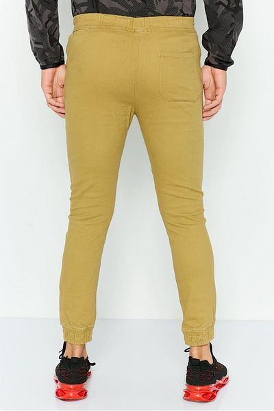 Company Eighty One Men Regular Fit Plain Jogger Pant, Khaki