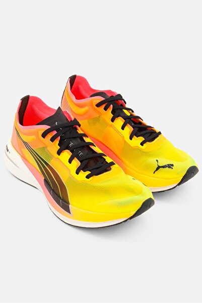 Puma حذاء جري نسائي من ديفاييت نيترو إيليت برباط، أصفر