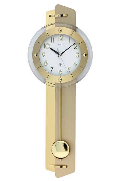 AMS Wall Clock 5267, Quartz, White, Analogue, Modern