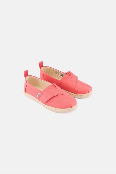 Toms Toddlers Girl Alpargata Velcro Closure Casual Shoes, Peach