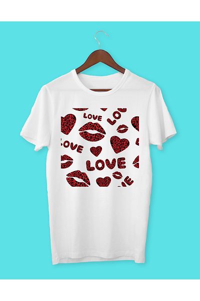 ALPŞAN TİCARET Tricou cu săruturi Swiss Kiss pentru Ziua Îndrăgostiților pe 14 februarie