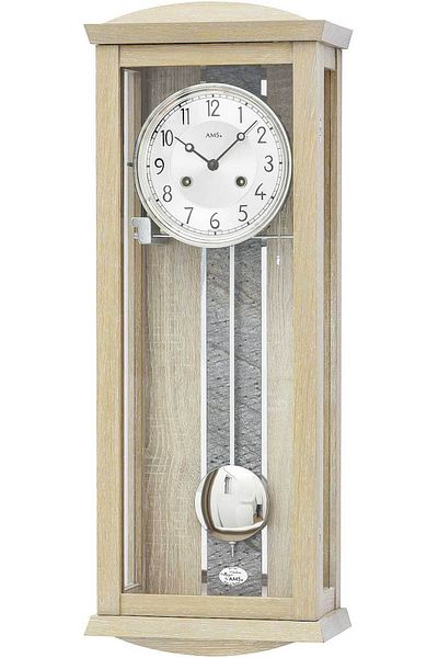 AMS Wall Clock 2746, Mechanical, Brown, Analogue, Modern