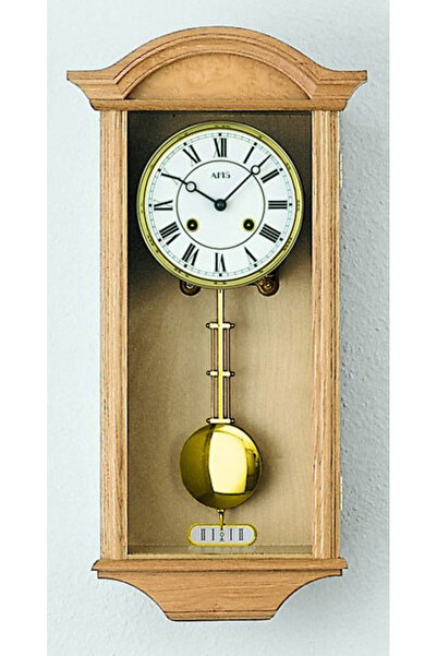 AMS Wall Clock 614/5, Mechanical, White, Analogue, Classic