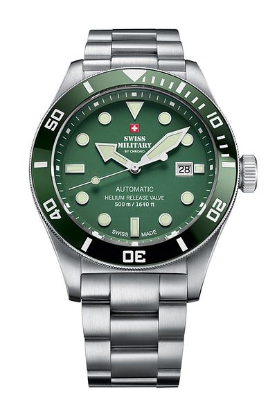 Swiss Military Mens Watch By Chrono Sma34075.03, Automatic, 44mm, 50atm