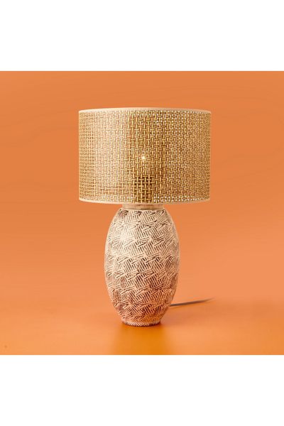 Safir Light Madrid Ceramic Lampshade - Brown - 50X50X30 cm