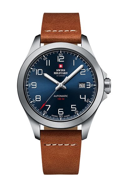 Swiss Military Ανδρικό ρολόι Swiss Military By Chrono SMA34077.03, Automatic, 42mm, 10ATM