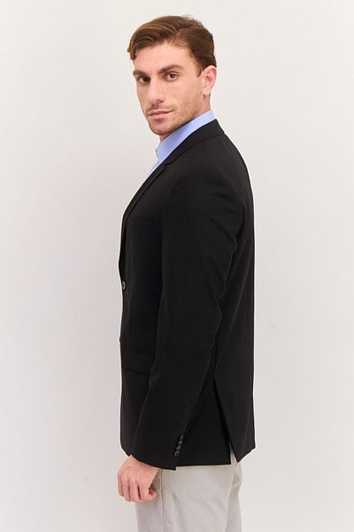 Calvin Klein Men Regular Fit Solid Formal Blazer, Black