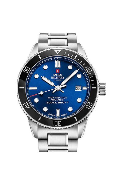 Swiss Military Mens Watch Sm34088.02, Quartz, 42mm, 20atm