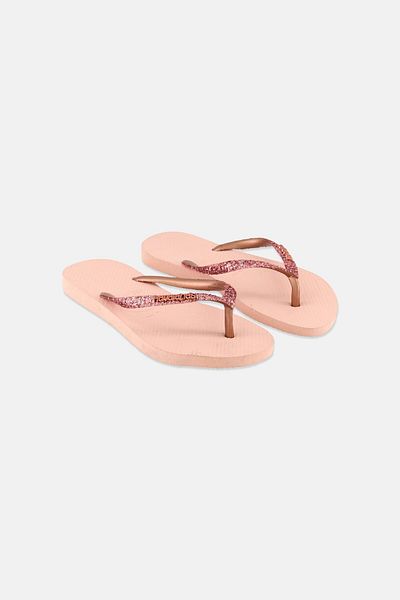 Havaianas شبشب نسائي لامع بتصميم 2، وردي فاتح