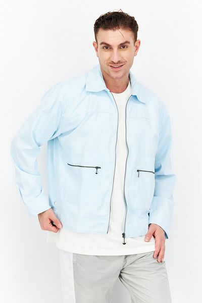 adidas Men Sportswear Fit Training Jacket, Light Blue