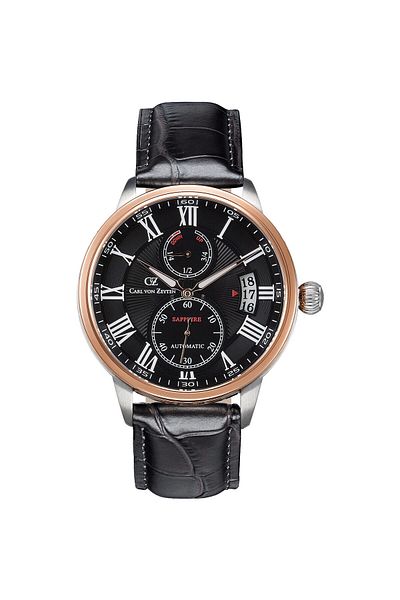 Carl Von Zeyten Mens Watch Cvz0082bks, Automatic, 46mm, 10atm