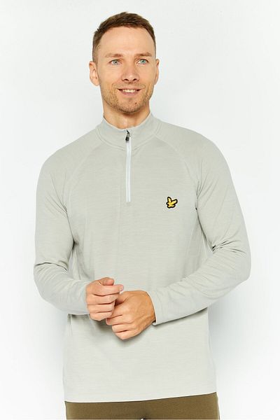 Lyle & Scott Men Mock Neck Long Sleeves Brand Logo Sweatshirt, , Grey