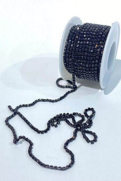 Hayalperest boncuk Black Beyoğlu Swarosvki Stripe Stone Bead Ss12