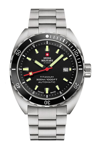 Swiss Military Mens Watch Sma34100.01, Automatic, 42mm, 30atm