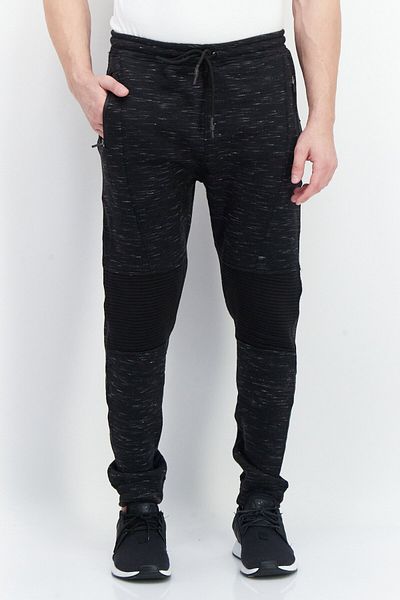 Burnside Men Regular Fit Heather Sweatpants, Black