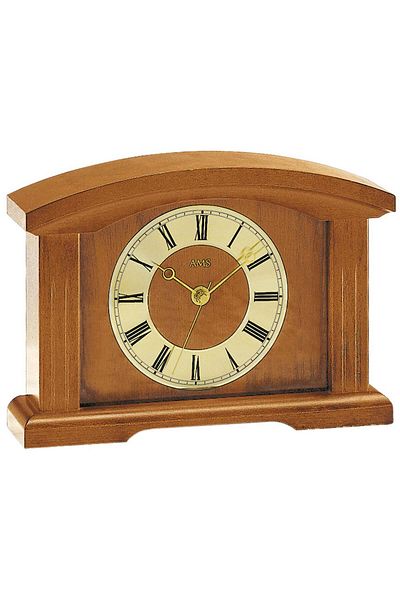 AMS Table Clock AMS 5138/9, Quartz, Gold, Analogue, Classic
