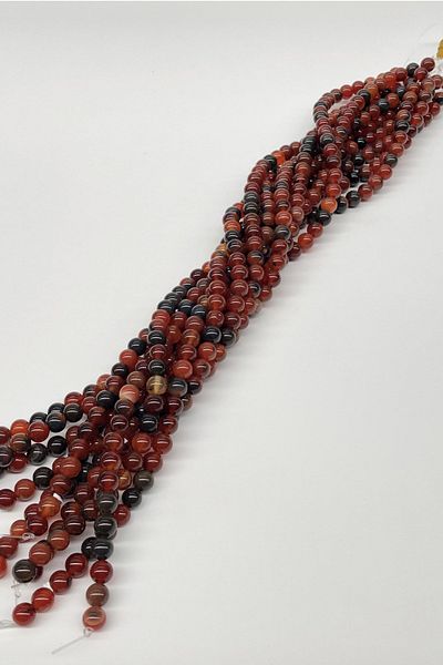 Hayalperest boncuk Χάντρες από φυσική πέτρα 8 mm κόκκινο χρώμα